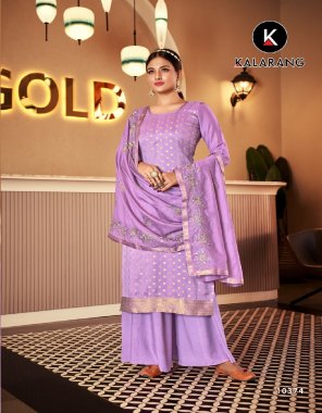 purple top - pure russian dola jecquard | bottom - bys silk | dupatta - pure muslin with work  fabric printed work ethnic 