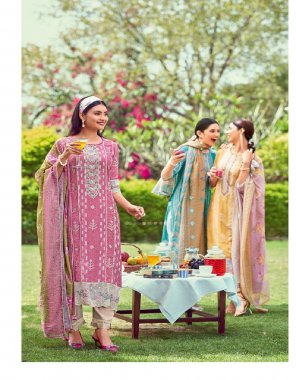 pink moga silk embroidery and batik print with fancy lace work and embroidery on neck sleeves daman | bottom - cotton satin with embroidery patti | dupatta - musleen digital print with fancy lace work & latans  fabric embroidery  work festive 