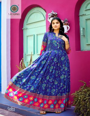 sky rayon print with embroidery work  fabric embroidery  work festive 