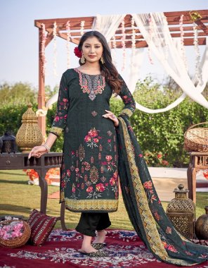 black top - soft cotton digital style print with heavy embroidery work 2.50 mtrs | dupatta - soft cotton mal mal 2.00 mtr | bottom - soft cotton salwar 2 mtrs apx  fabric embroidery  work ethnic 