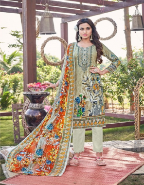 green top- lawn cotton printed (2.40m) i bottom- lawn cotton printed (2.25 m) i dupatta- mal mal cotton (2.25 m) fabric printed work  work party wear 
