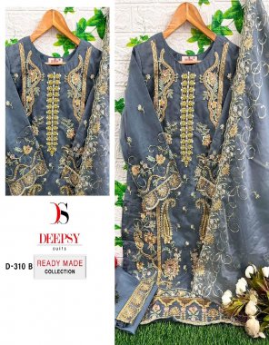 grey top- organza with embroidery & khalti work with inner i bottom- viscouse silk i dupatta- organza with embroidery ( pakistani copy ) fabric embroidery work work casual  