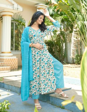 sky blue top- printed rayon two tone i pant- printed rayon two tone i dupatta- viscos with sequence  fabric printed work work party wear 