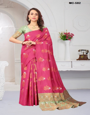 pink kanjivaram softy silk i jari work i blouse- beautiful heavy full jaquard work i saree- 5.5 m i blouse- 1 m (master copy) fabric jari work  work running 