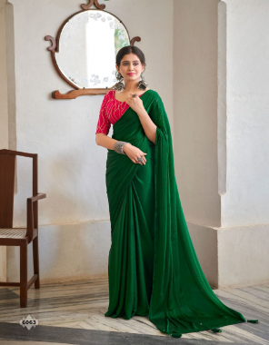 green pn soft satin with satin embroidery blouse  fabric embroidery work work wedding  
