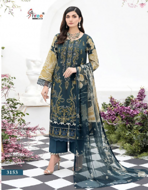 blue top- lawn with heavy self embroidery with patch work i bottom- semi lawn i dupatta- cotton (pakistani copy) fabric embroidery work  work festive 