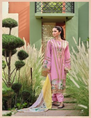pink top- jam cotton with fancy work with digital print i bottom- cotton solid i dupatta- viscose masline with digital print  fabric printed work party wear  
