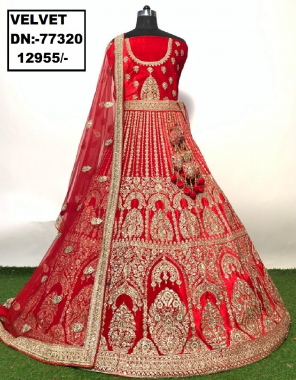 red velvet (single price mention in image) fabric stone work  work casual 