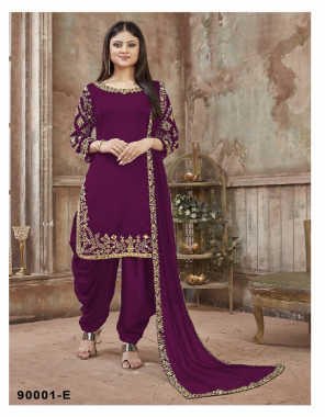 purple top- heavy faux georgette with embroidery cording work + real mirror and fancy daimond work i bottom- heavy indian dul santoon i dupatta- full heavy net with 4 side embroidery zari work lace + real mirror work i top length- max upto 42
