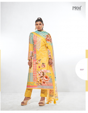 yellow top- lawn cotton with fancy work with digital print i bottom- cotton solid i dupatta- lown cotton mal with digital print  fabric printed work casual 