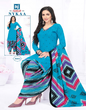 sky blue top- cotton with inner i bottom- cotton with inner i dupatta- cotton with inner (3xl-405 i 4xl-415) fabric printed work casual 