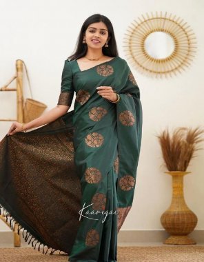 green soft lichi silk cloth|blouse - contrast with exclusive jacquard border fabric jacquard work wedding 