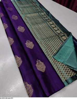 purple soft lichi silk fabric jacquard work ethnic 