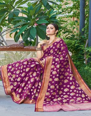 burgandi handloom silk fabric jacquard work ethnic 