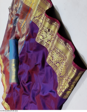 purple soft silk fabric jacquard work casual  