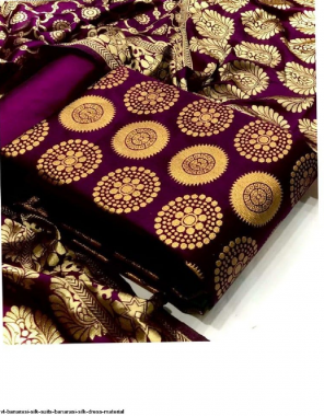 purple banarasi silk  fabric jacquard  work wedding  