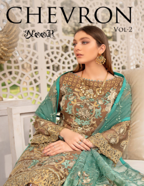 mehndi  top - georgette with embroidery work | bottom + inner - dull santoon with patch | dupatta - chiffon with heavy embroidery fabric embroidery work wedding  