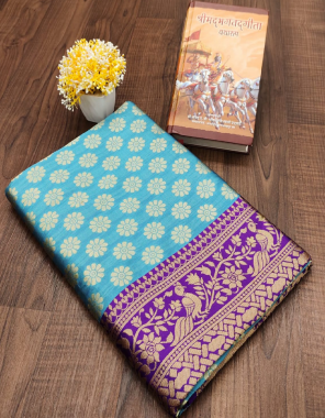 sky kanchipuram silk fabric weaving jacqaurd  work casual  
