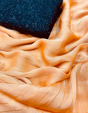 orange chiffon shimmer zari all over | sequence work blouse  fabric plain work ethnic  