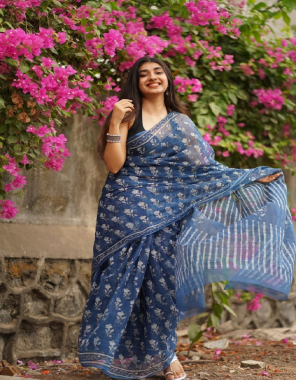 grey saree -soft linen | blouse - banglori  satin fabric digital print  work festive  