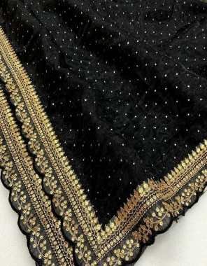 black organza  fabric seqeunce diamond work work ethnic  