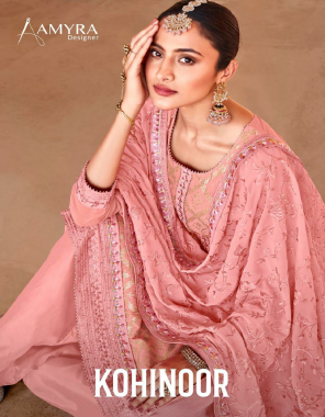 pink top -heavy georgette embrodiery daimond |bottom + inner -dull santoon |dupatta -heavy georgette  fabric embroidery daimond work party wear  