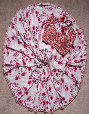 light pink saree -soft sparkle silk |blouse -banglori silk  fabric embroidery seqeunce coding  work casual 