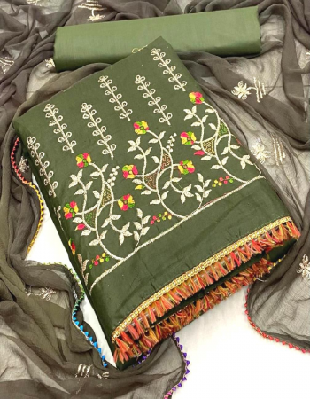 mehndi top -cotton 1.9m |bottom -cotton 2.5m |dupatta -nazmin 2.10m fabric embroidery work wedding 