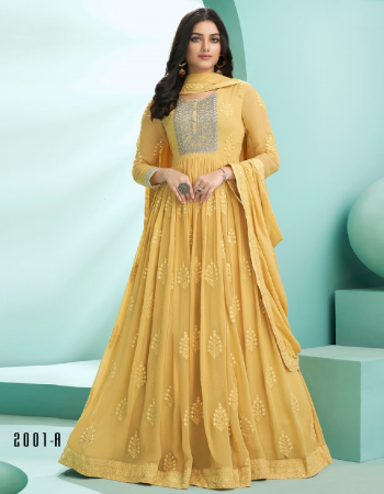 yellow top - georgette fox with embroidery work with sliv work with diamond | bottom - santoon | dupatta - fox embroidery work with diamond [ master copy ] fabric embroidery work festive 