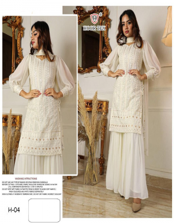white top - fox georgette with embroidery and sequance work | bottom - fox georgette | inner - santoon | dupatta - nazmin | size - 58 ( 9xl) fabric embroidery sequance work work festive 