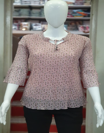 pink freel georgette print with inner | size - l - 38 | xl - 40 | xxl - 42 fabric printed work casual 