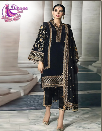 black top - velvet 9000 with embroidery | bottom - pashmina | dupatta  - net with embroidery  fabric embroidery work ethnic 