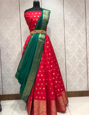 red lehenga - pure kanjivaram silk with zari body ( 3m) | blouse - banarasi fabric ( 0.80 m) | dupatta - pure banarasi fabric ( 2.50 m)  fabric zari weaving work casual 