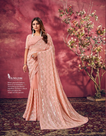 pink pure georgette with sequance weaving with designer blouse fabric sequance work work festive 