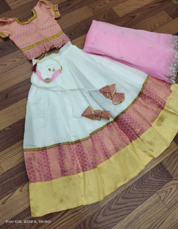 white lehenga - pure cotton ( full stitch ) | blouse - jacquard silk ( full stitched ) | dupaatta - pure organza ( 2.2 m)  fabric jacquard work work festive 