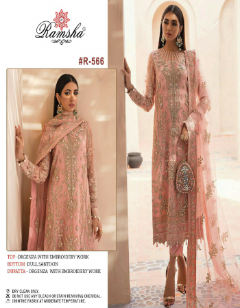 pink top - organza work with embroidery | bottom - dull santoon | dupatta - organza embroidery fabric embroidery work festive 