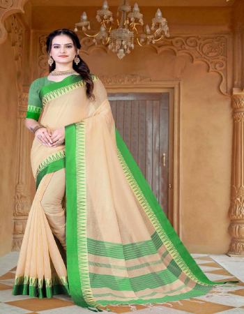 green saree - cotton silk | blouse - cotton silk fabric plain work ethnic 