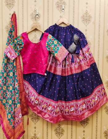 purple blouse - dolla silk zari foil work ( fully stitched ) | lehenga - soft dolla silk with frill work | inner - micro cotton ( inner & lehenga ) |dupatta - printed patola  fabric printed work casual 