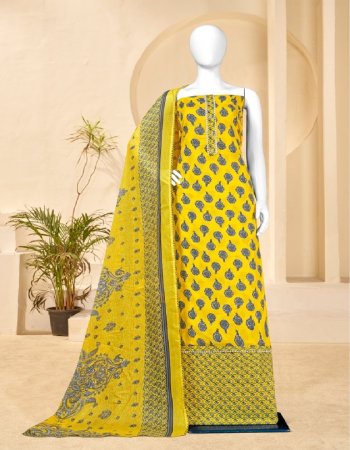 yellow top - cotton print with work | bottom - cotton print | dupatta - cotton kota chex print fabric printed work ethnic 