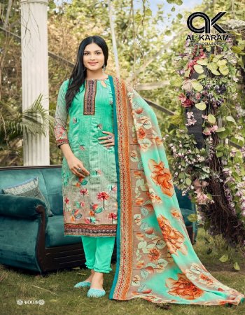 parrot green top - cotton digital print with front & back chikankari work 2.40 | bottom - plain dyed 2.00 m | dupatta - cotton digital style print 2.0 m fabric digital printed work festive 