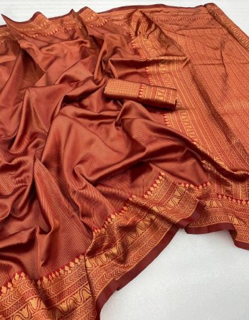 maroon banarasi soft silk fabric weaving work casual 