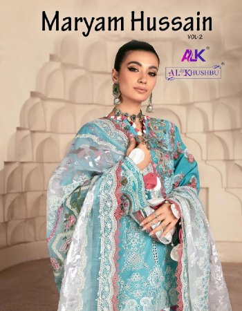 sky blue top - pure cambric cotton with heavy embroidery with moti | bottom - pure pc cotton | dupatta - butterfly net with heavy embroidery  fabric embroidery work ethnic 