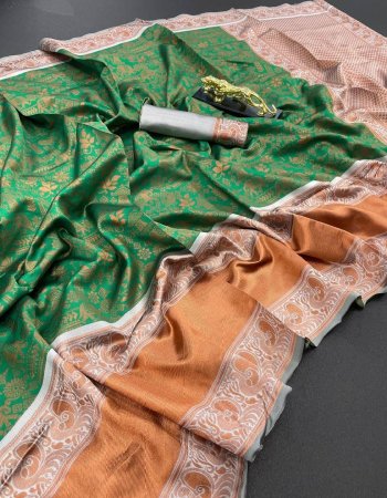 green lichi silk fabric weaving work ethnic 