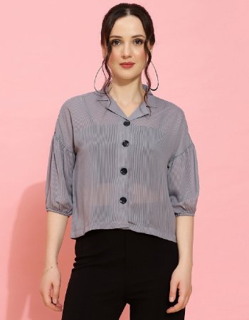 grey georgette | work - soild stripe | length - 22 to 24 inch ( per size ) fabric plain work festive 