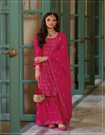 pink top - blooming georgette with heavy embroidery work | dupatta - blooming georgette with heavy embroidery work |bottom - blooming georgette with heavy embroidery  fabric embroidery work party wear 