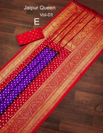 red soft pure dola silk fabric bandhani digital printed work festive 