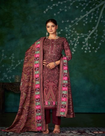 maroon top - premium pashmina with swarovsky work ( 2.50 m) | dupatta - pashmina spun shawl ( 2.30 m) | bottom - premium pashmina spun ( 3m)  fabric printed work party wear 