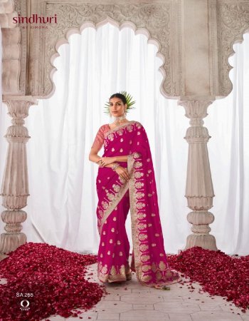pink viscose dola silk with designer minakari pallu | border and fancy contrast blouse and latkans fabric weaving work festive 