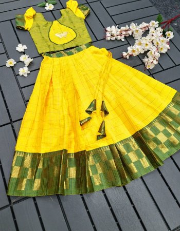 yellow lehenga - lichi silk with zari weaving work ( stitched ) | blouse - heavy silk with zari weaving work ( full stitched ) | inner - heavy crape ( full upto bottom )  fabric weaving work festive 