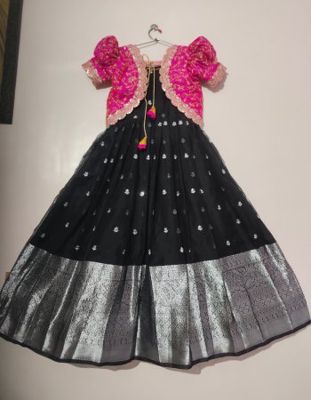 black gown - nylon silk with sequance embroidery work with full canvas finished | koti - full embroidery coding work with handwork lace attached | linning - heavy crepe ( full upto bottom )  fabric sequance work work party wear 